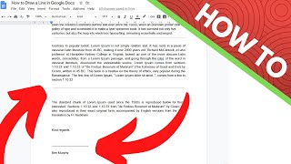 How to Draw a Line and Signature line in google docs [upl. by Ligetti220]