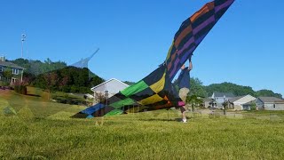 How to Fly a 19ft Delta Kite with NO Wind [upl. by Nuris]