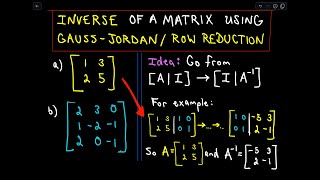 ❖ Inverse Matrix Using GaussJordan  Row Reduction  Example 1 ❖ [upl. by Eirelav367]