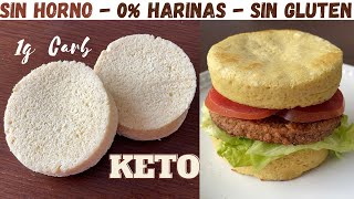 PAN KETO Súper FACIL en 1 MINUTO😱  Sin Gluten  Sin Harinas  Sólo 3 INGREDIENTES [upl. by Siurtemed]