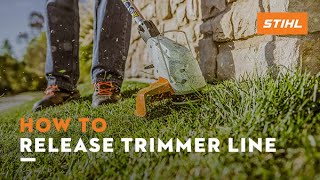 How to Release Trimmer Line  How To [upl. by Aaberg]