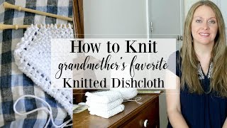 Grandmothers Favorite Dishcloth Knitting Pattern Tutorial [upl. by Sender]