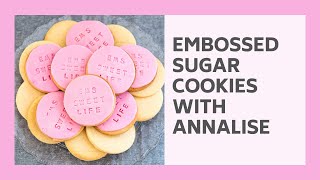 Super Easy Embossed Sugar Cookies  Ems Sweet Life [upl. by Arayk]