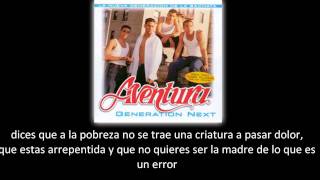 Aventura  No lo perdona Dios lyric  letra [upl. by Nauqahs]