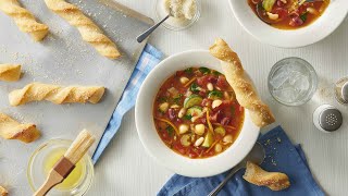 Copycat Olive Garden™ Minestrone Soup Recipe  Pillsbury Recipe [upl. by Eesak646]