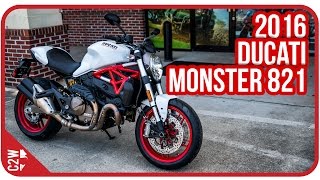 2016 Ducati Monster 821  First Ride [upl. by Ahsinrad]