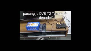 How to install DVB T2 Terrestrial decoder  High definition Digital Terrestrial Receiver [upl. by Une195]