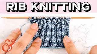 Rib Stitch for Beginners 1x1 and 2x2 Rib [upl. by Ecydnac]