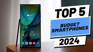 Top 5 BEST Budget Smartphones in 2024 [upl. by Wennerholn106]