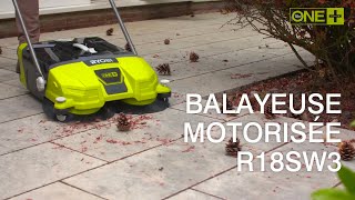 La balayeuse motorisée 18V RYOBI R18SW3 [upl. by Aprile]