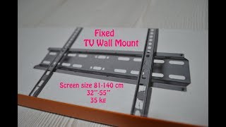 How to FIXED WALL MOUNT for LCD amp LED TV  SUPER Easy Way [upl. by Fontana966]