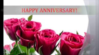 HAPPY ANNIVERSARY to free Greeting ECard wedding song poem lyric words text like Happy Birthday [upl. by Nelleyram275]