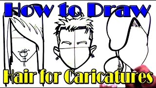 How to Draw Hair for Caricatures and Cartoons [upl. by Edyaw512]