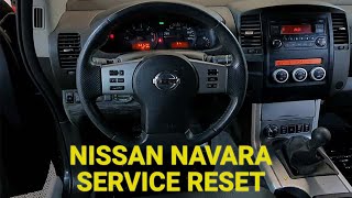 Nissan Navara Service reminder reset [upl. by Ybur]