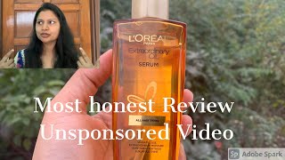 Most Honest and unsponsored review of Loreal Paris extraordinary oil hair serum  pinkishpinkey [upl. by Inacana]