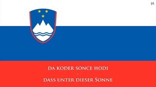 Nationalhymne von Slowenien SLDE Text  Anthem of Slovenia German [upl. by Goran700]