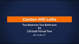 Georgia Apartments Canton Mill Lofts E6 1261sqft Virtual Tour [upl. by Evaleen10]