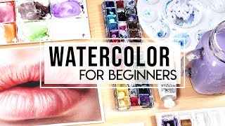 HOW TO USE WATERCOLOR  Guide for Beginners [upl. by Malina]