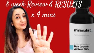 Minimalist Hair Growth Actives Review 8 Weeks Live Result My Honest Opinion on Hair fall amp Growth [upl. by Prager]