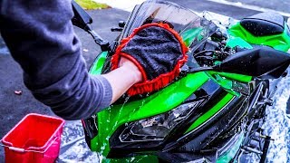 How to Wash Your MotorcycleMotorbike [upl. by Monetta22]