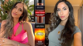 JOHN FRIEDA Visibly Deeper amp Luminous Glaze Hair Gloss Review [upl. by Everard155]