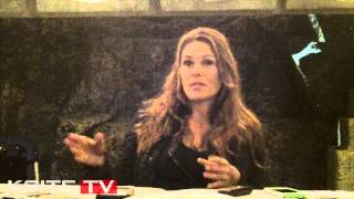 The 100 On Set Paige Turco Interview [upl. by Arst]