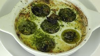 Delicious Escargots Bourguignone Baked Snails in Garlic Parsley Butter [upl. by Nnanerak]