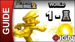 New Super Mario Bros 2  Star Coin Guide  World 1Tower  Walkthrough [upl. by Korrie]