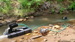 Homemade Gold Dredge Running In Virginia [upl. by Margie721]