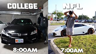 Day In The Life NFL vs College Football [upl. by Stoeber]