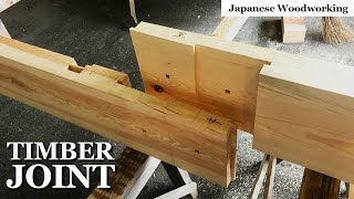 Japanese woodworking  Making a Timber Joint by Hand [upl. by Isaak]