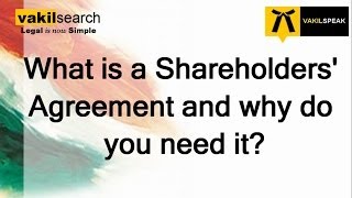 What is a Shareholders Agreement and why do you need it [upl. by Atikram]