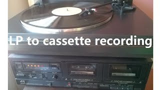 Recording from Vinyl Record to Cassette tape  analog sound [upl. by Einram]