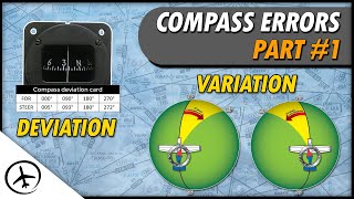 Magnetic Compass Errors Variation amp Deviation [upl. by Sgninnej273]