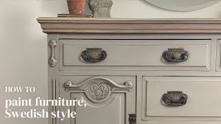 How to use Annie Sloan Chalk Paint on furniture to create a Swedish Gustavian Look [upl. by Citarella467]