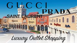 Luxury Outlet Shopping San Marcos Premium Outlets  Gucci  Saint Laurent [upl. by Bonny]