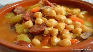 Garbanzos guisados en Conserva con Trucos Receta Facil para aprovechar ingredientes [upl. by Suhsoj]