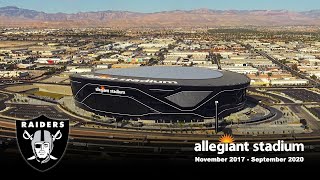 Raiders Allegiant Stadium  Mustsee 4K timelapse movie [upl. by Thanos513]