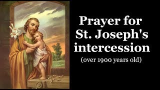 Prayer for St Josephs intercession [upl. by Esmaria]