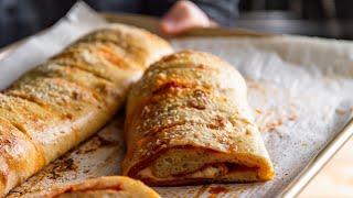 Classic Pepperoni Stromboli with Marinara Dipping Sauce [upl. by Assiled]