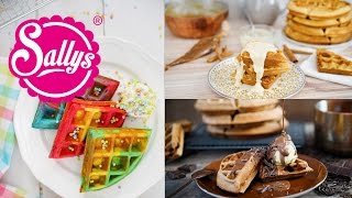 Regenbogenwaffeln  Zimtschneckenwaffeln  Browniewaffeln  Sallys Welt [upl. by Sivram]