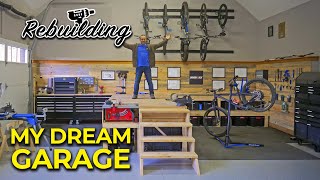 Rebuilding my garage workshop for woodworking and tinkering [upl. by Yeoj]