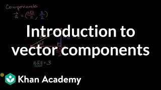 Introduction to vector components  Vectors  Precalculus  Khan Academy [upl. by Katuscha913]