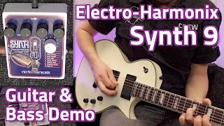 Electro Harmonix Synth 9 Pedal  Guitar amp Bass Demo [upl. by Kred462]