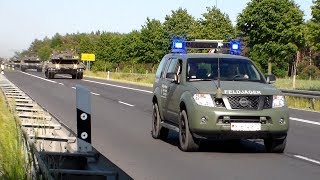 Leopard 2 Kolonne mit Feldjägerbegleitung bei Stendal [upl. by Margo]