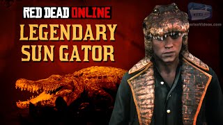 Red Dead Online  Legendary Sun Gator Location Animal Field Guide [upl. by Rodl]