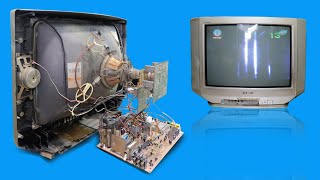 Restoration old TV and Repair old SONY Television Success [upl. by Muiram]