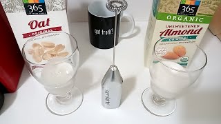 Oat Milk vs Almond Milk part 2 Frothing Test [upl. by Cowie828]