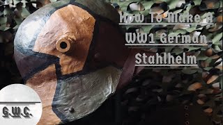 How to make a WW1 German helmet M16 M17 M18 [upl. by Kendell146]