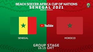 Live Beach Soccer Africa Cup Of Nations  Senegal 2021 Senegal vs Morocco Semi finals [upl. by Anirtek]